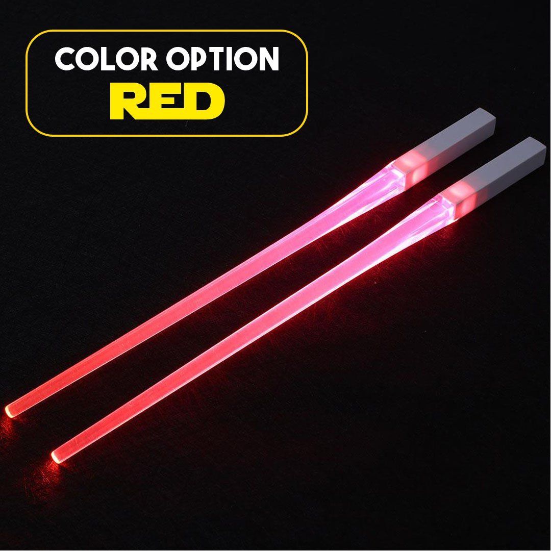 Glowing lightsaber chopsticks
