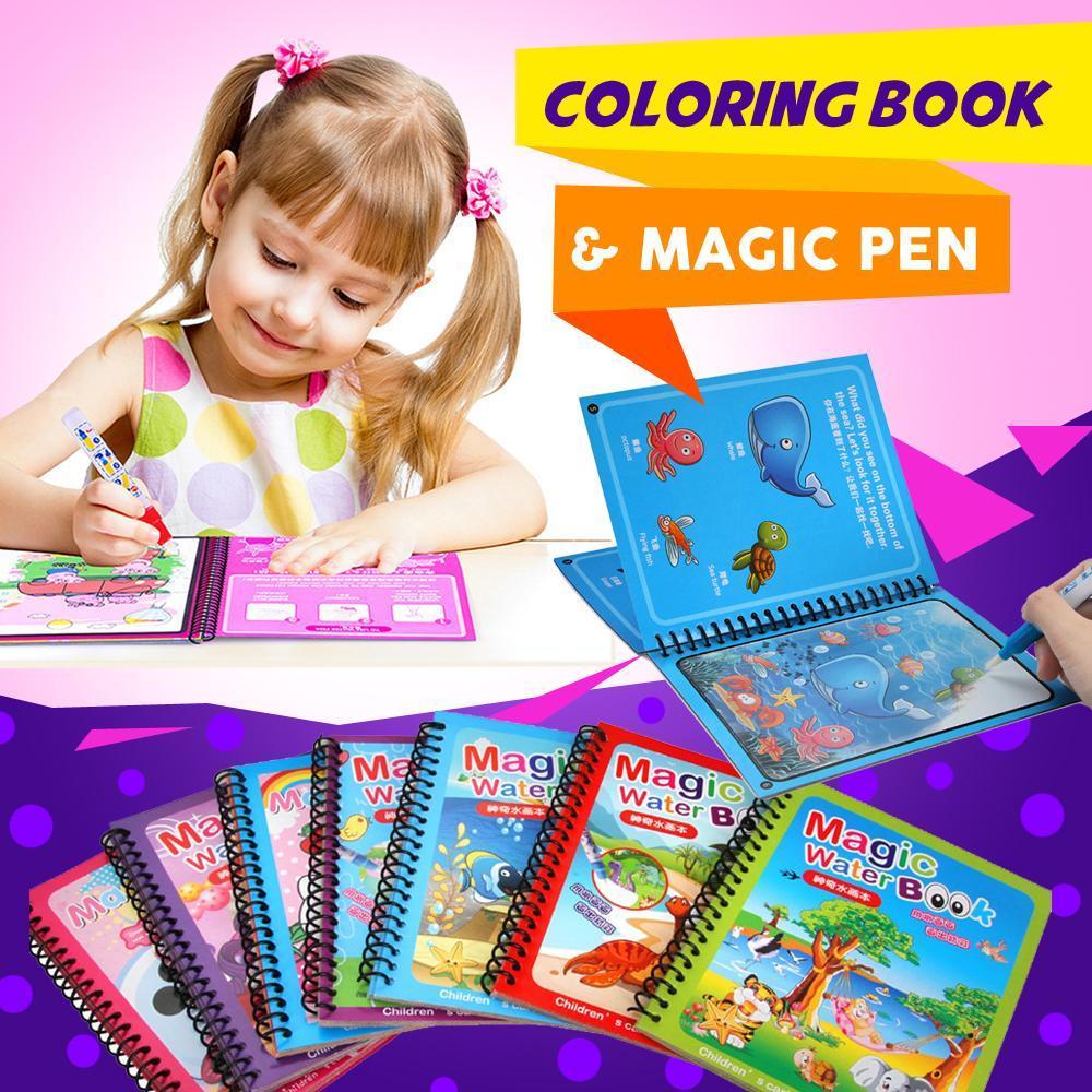 Montessori Coloring Book & Magic Pen
