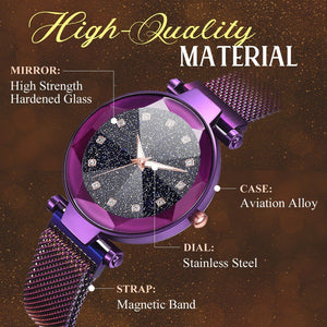 Luxury Water-resistant Magnetic Strap Starry Sky Watch