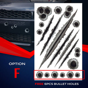 3D Bullet Hole Stickers