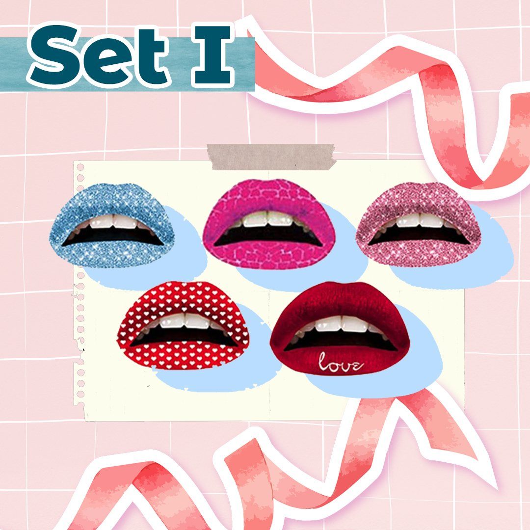 Pattern Artistic Lip Sticker