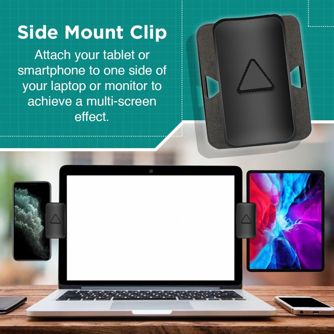 Dual Monitor Magnetic Side-Mount Clip