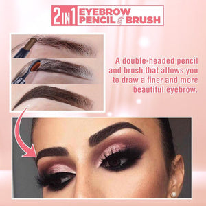 2 In 1 Eyebrow pencil & Eyebrow brush