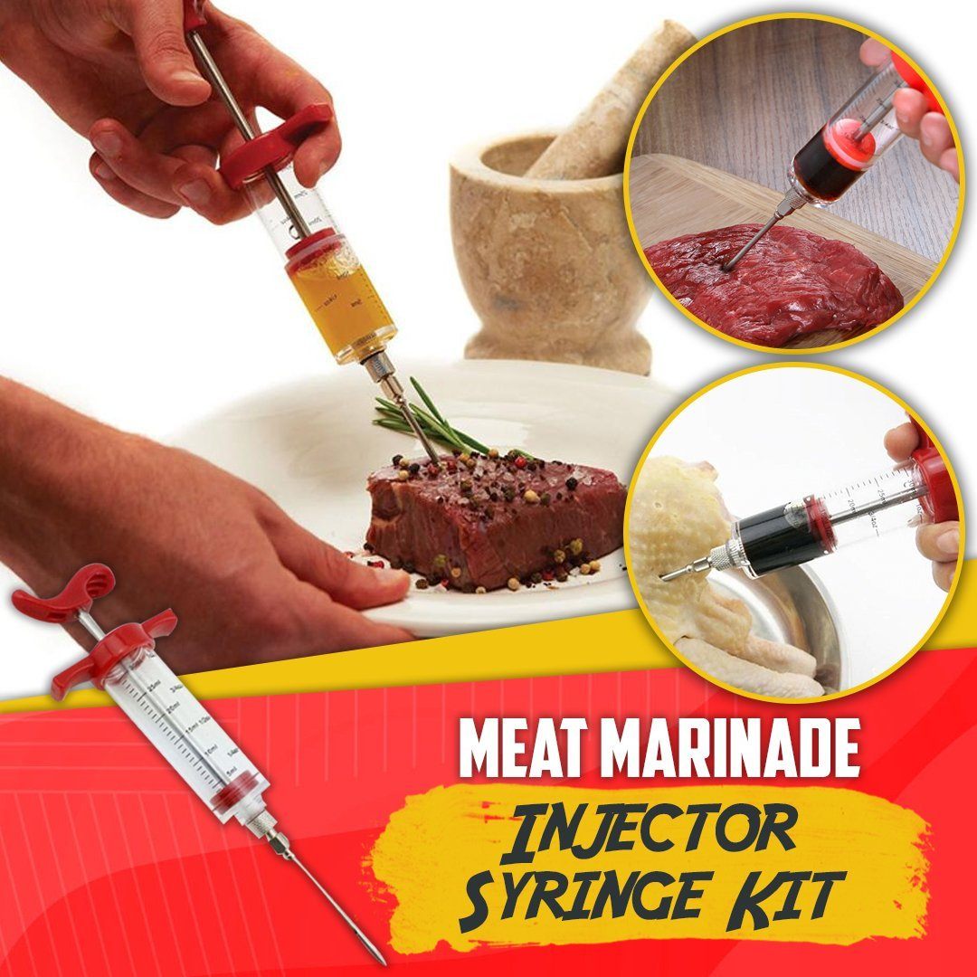 Meat Marinade Injector Syringe Kit
