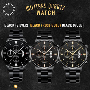 Military Stainless Steel Quartz Watch