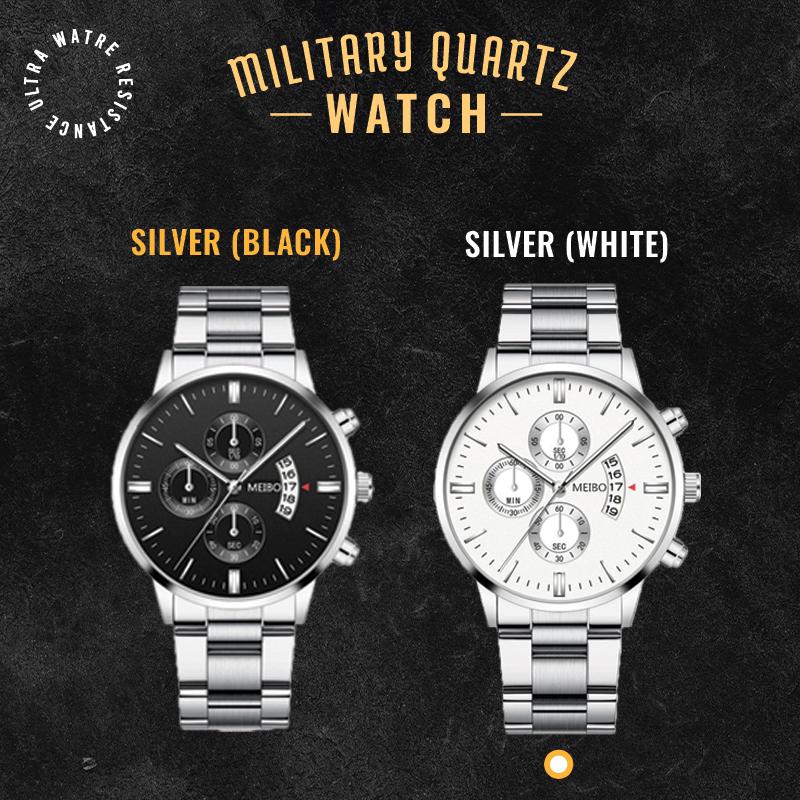 Military Stainless Steel Quartz Watch
