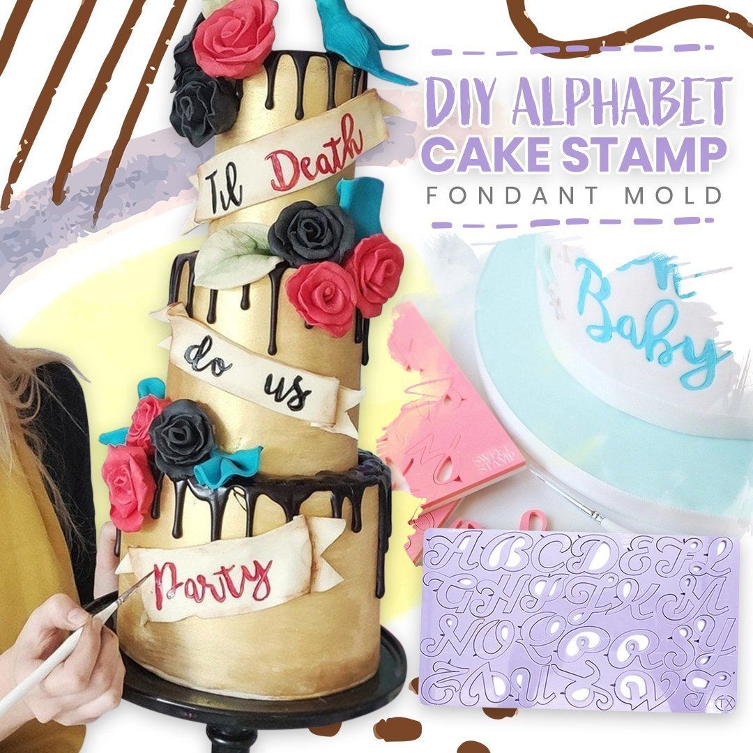 DIY Alphabet Cake Stamp Fondant Mold