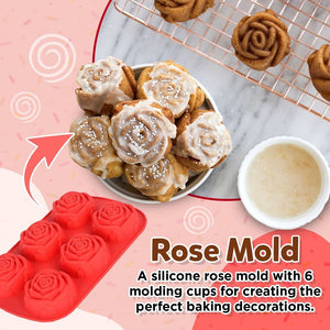 6PCS Set Silicone Rose Mold