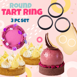 Round Tart Ring Pastry Mold (3 pc Set)
