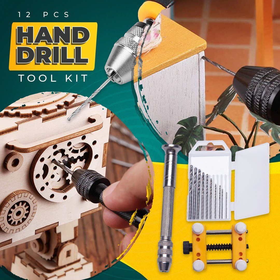 12Pcs Hand Drill Tool Kit